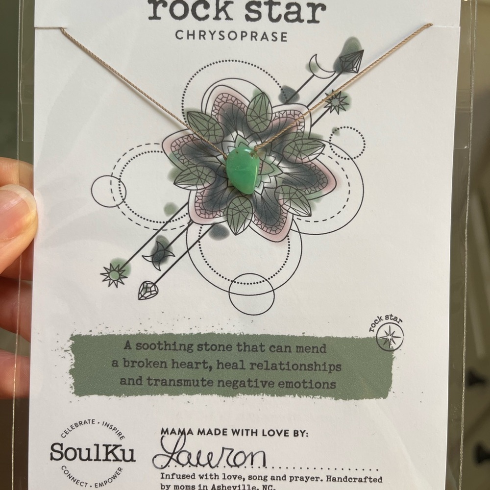 Soulku Green Chrysoprase Necklace